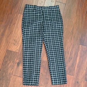 Banana Republic women's Avery black and white checkered pants size 4
